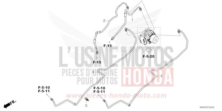 TUYAU DE FREIN de CBR1000RR SP SP1 SP2 MAT PEARL MORION BLACK (NHC33) 2024